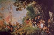 Jean-Antoine Watteau Pilgrimage to Cythera oil painting artist